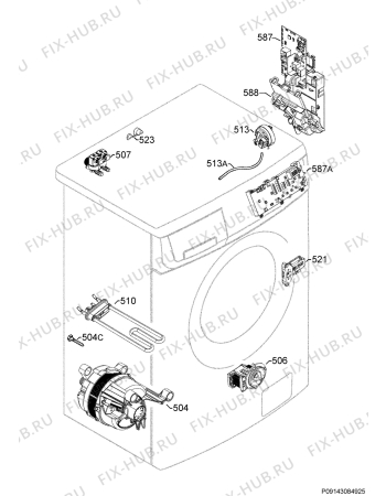 Взрыв-схема стиральной машины Zanussi ZWSO680V - Схема узла Electrical equipment 268